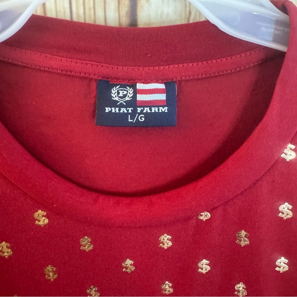 Phat Farm Men’s Short Sleeve Hustle Foil Print with Dollar Signs T-Shirt Size L - Picture 6 of 11